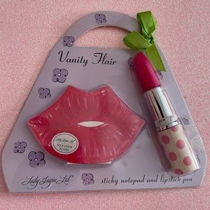 Sticky Notepad and Lipstick Pen Vanity Flair Lady Jayne Ltd Gift Set NWT